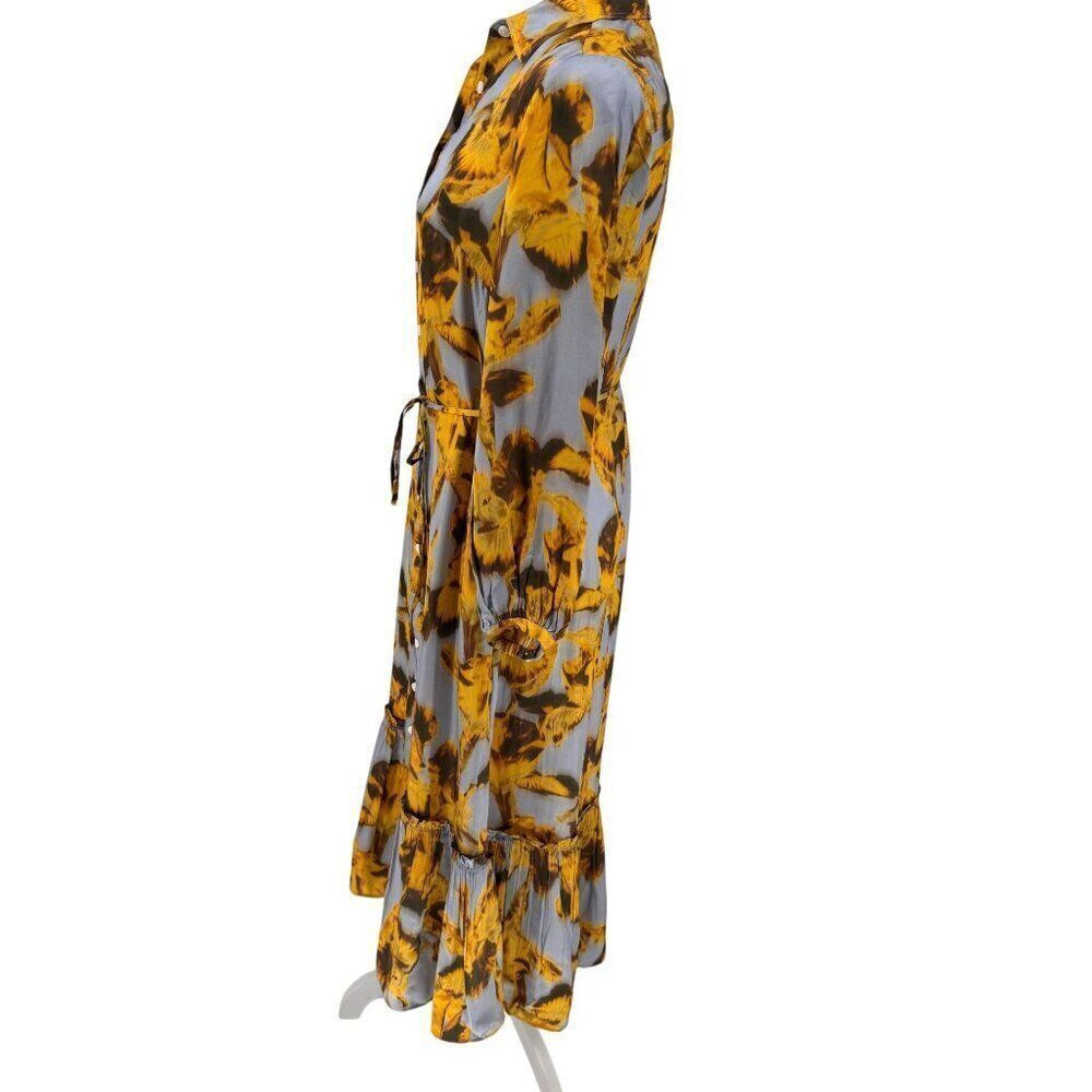 NWT J. Crew Amelia Shirtdress in Floral Drapey Viscose w/ Belted Waist Sz XXS - Picture 8 of 14